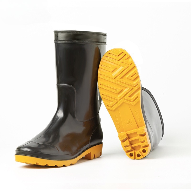 Men'S Shoes Water Resistant - รองเท้าเซฟตี้สำหรับผู้ชาย ใช้กลางแจ้ง กันน้ำ กันลื่น ทำจาก PVC