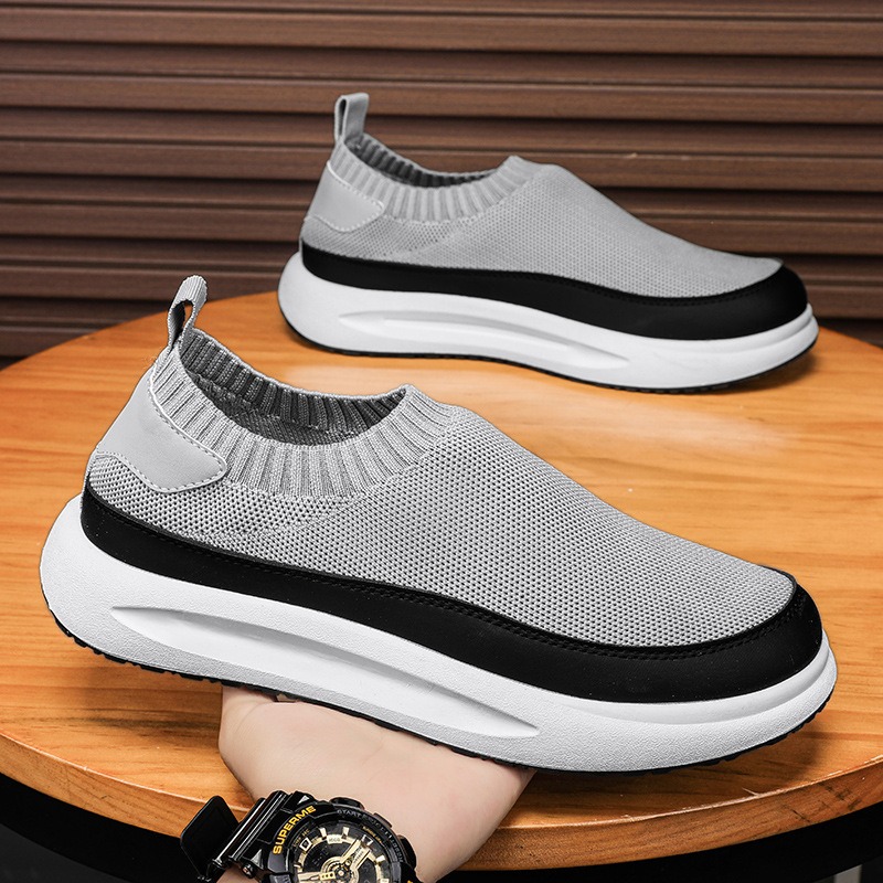 Men'S Shoes Hoka Sale - 2025 รองเท้าผู้ชายใหม่Breathableตาข่ายผ้าใบรองเท้าแฟชั่นถุงเท้ายืดหยุ่นรองเท้าวิ่งรองเท้าสบายรองเท้าผ้าใบผู้ชาย...