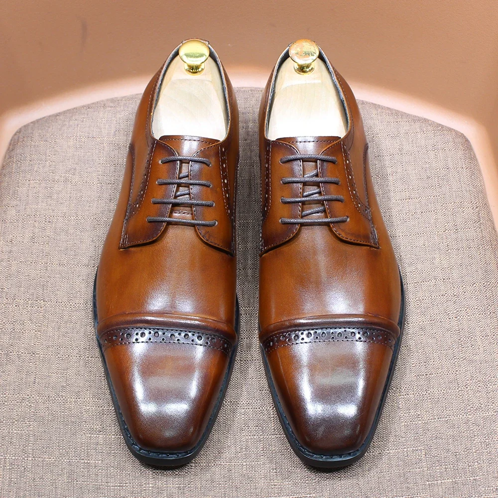 รองเท้าอ็อกฟอร์ดหนังแท้ทรงแข็ง - Men'S Shoes Smart บทวิจารณ์และราคา