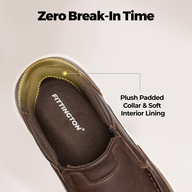 รองเท้าหนังผู้ชายแบบสวม Fittin - Men'S Shoes Water Resistant บทวิจารณ์และราคา