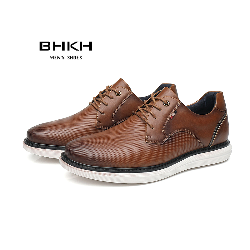 รองเท้าหนังแท้ BHKH 2026 รองเท - Men'S Shoes Smart บทวิจารณ์และราคา