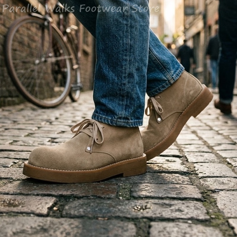 รองเท้าบูทหนังกลับทรงคลาสสิกสำ - Men'S Shoes Smart บทวิจารณ์และราคา