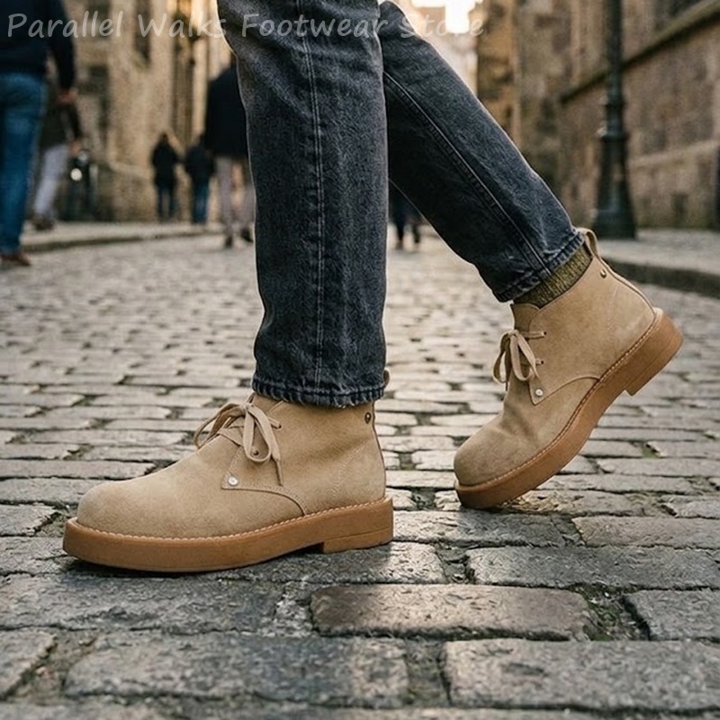 รองเท้าบูทหนังกลับทรงคลาสสิกสำ - Men'S Shoes Smart บทวิจารณ์และราคา
