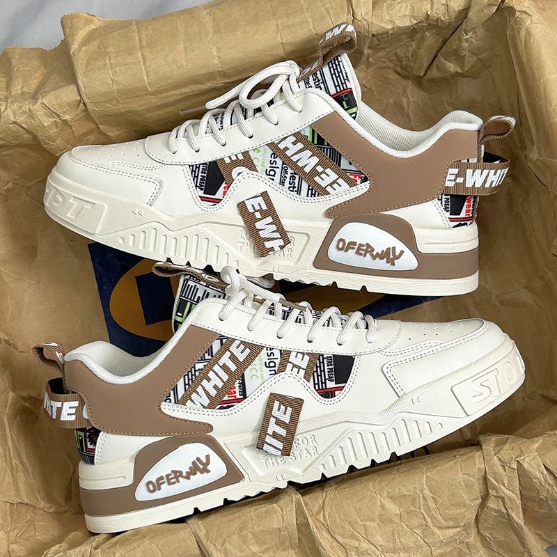 แฟชั่นลำลองรองเท้าผ้าใบหนังใหม - Men'S Shoes Water Resistant บทวิจารณ์และราคา