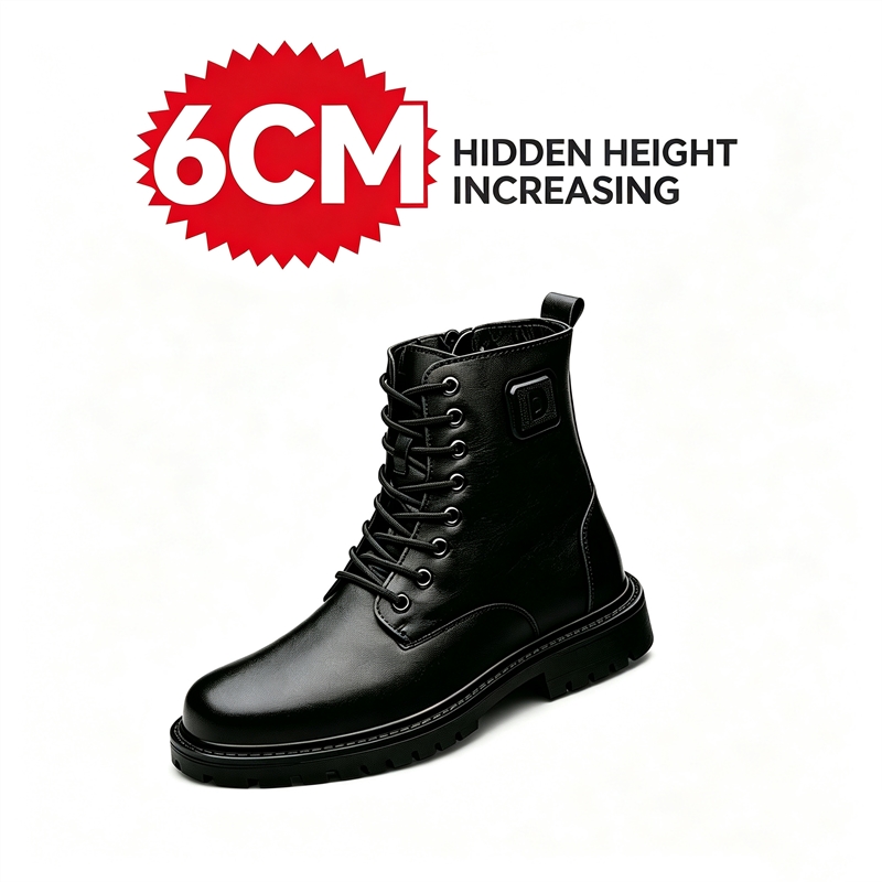 รองเท้าบูทหนังเพิ่มความสูง 6 ซ - Men'S Shoes With Height Increase บทวิจารณ์และราคา