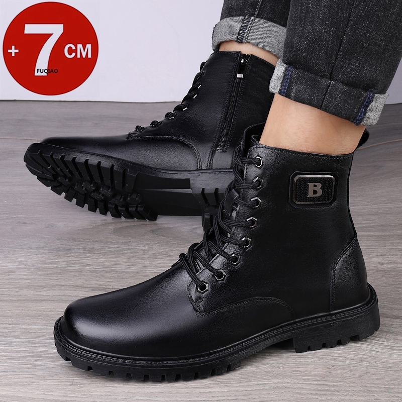 รองเท้าบูทหนังเพิ่มความสูง 6 ซ - Men'S Shoes With Height Increase บทวิจารณ์และราคา