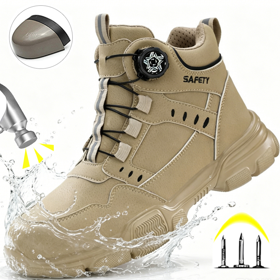 รองเท้าบูททำงานหัวเหล็กสำหรับผ - Men'S Shoes Water Resistant บทวิจารณ์และราคา